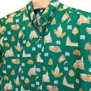 NWT Uscape Apparel Notre Dame Button Down Shirt M Fighting Irish Collegiate NCAA